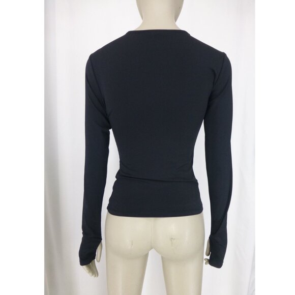 Khy Long Sleeve Thumb Whole Compressed Workout Top (Size S) - Picture 5 of 9